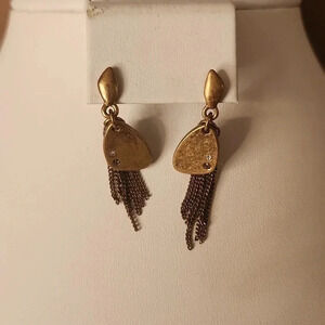 Kenneth Cole Gold Tone Stud Drop Earrings